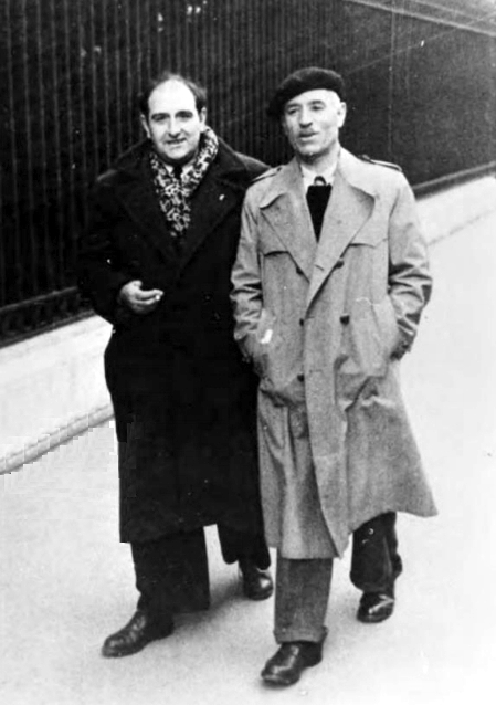 Hilario Borau Díez (esquerra) amb Antonio Beltrán Casaña (Pau, 1950)