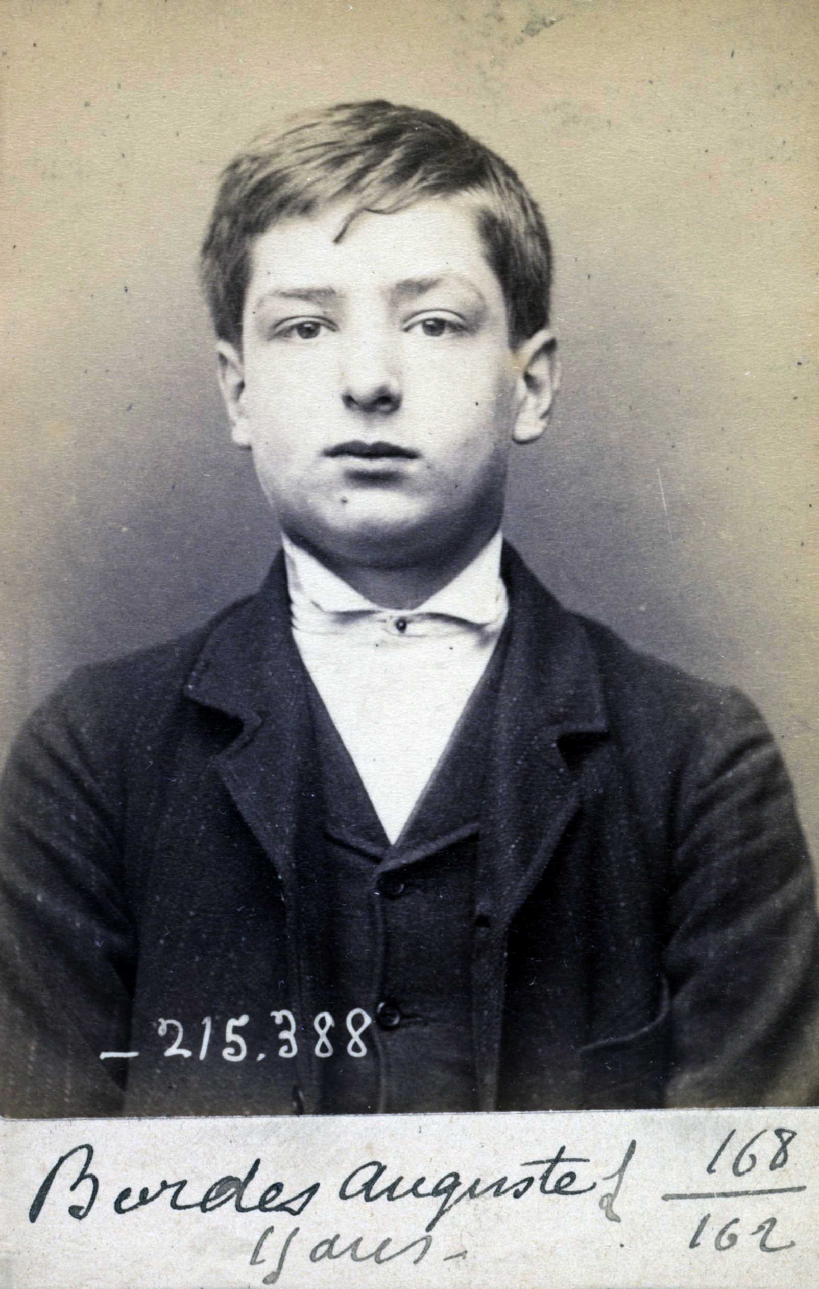 Foto policíaca d'Auguste Bordes (9 de març de 1894)