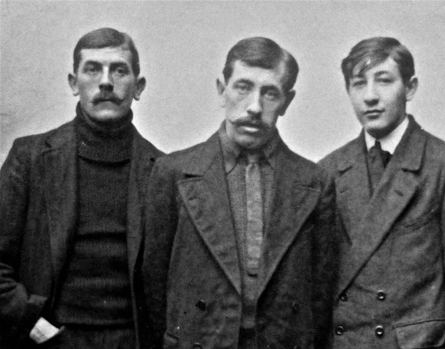 Els germans Boulan. D'esquerra a dreta: Fernand, Auguste i Eugène