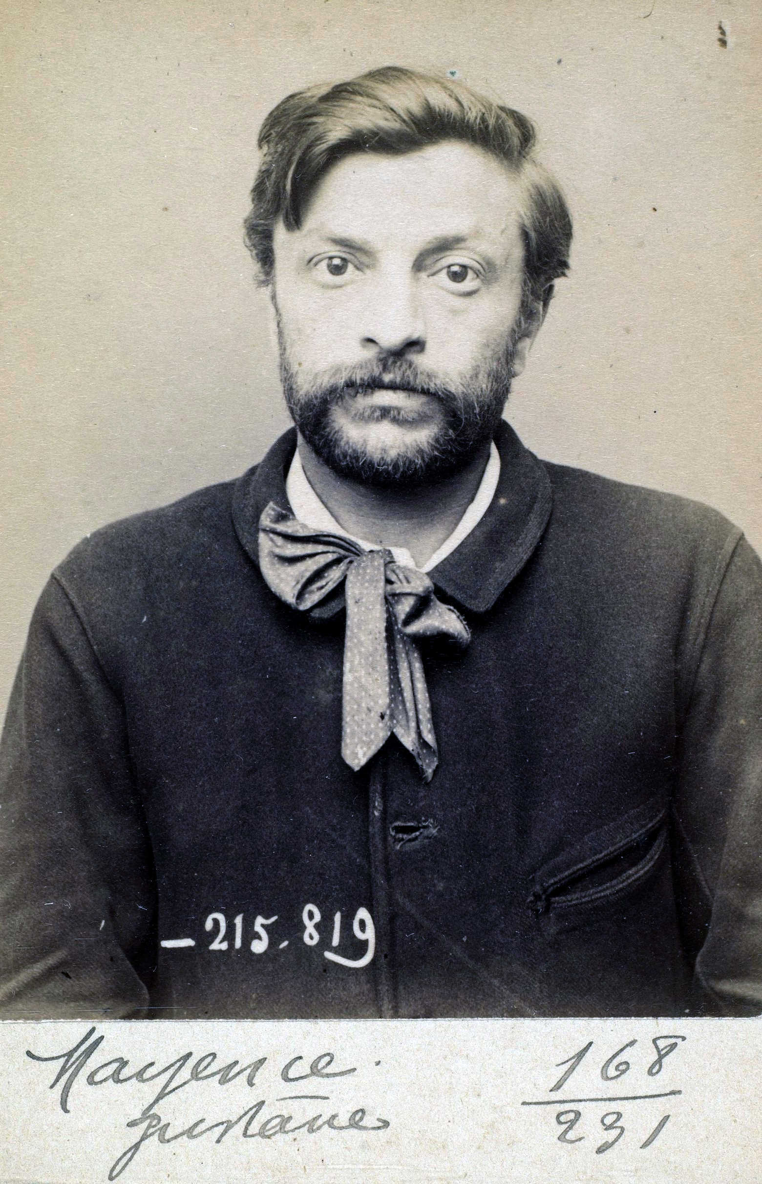 Foto policíaca de Gustave Mayence (17 de març de 1894)