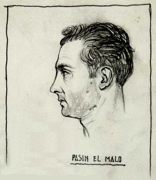 Modesto Pasín Noya dibuixat per Camilo Díaz Baliño a la presó de Santiago de Compostel·la (1936)