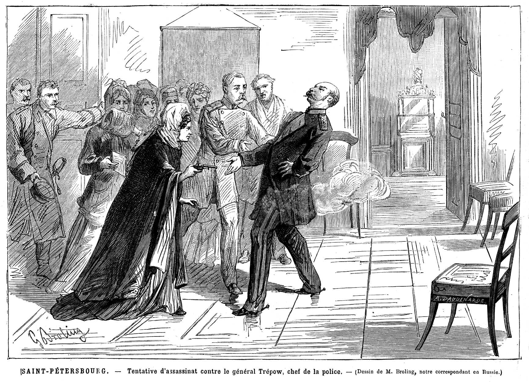L'atemptat de Vera Zasulic segons el diari parisenc "Le Monde Illustré" del 9 de març de 1878