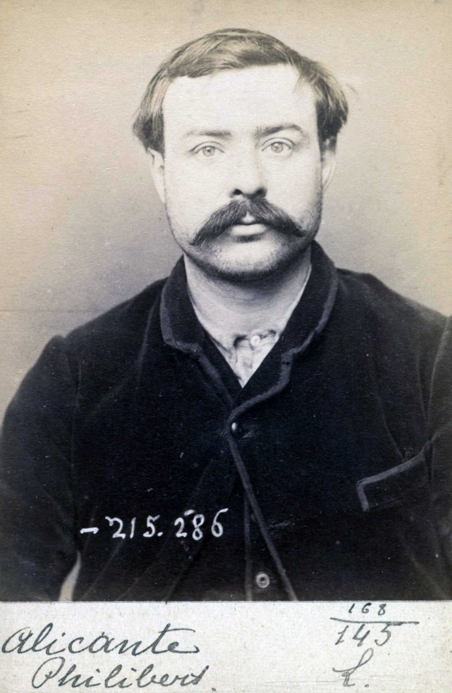 Foto policíaca de Philibert Alicante (7 de març de 1894)