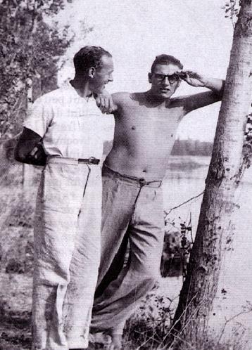 André Arru, a la dreta, amb un company txec (1942)