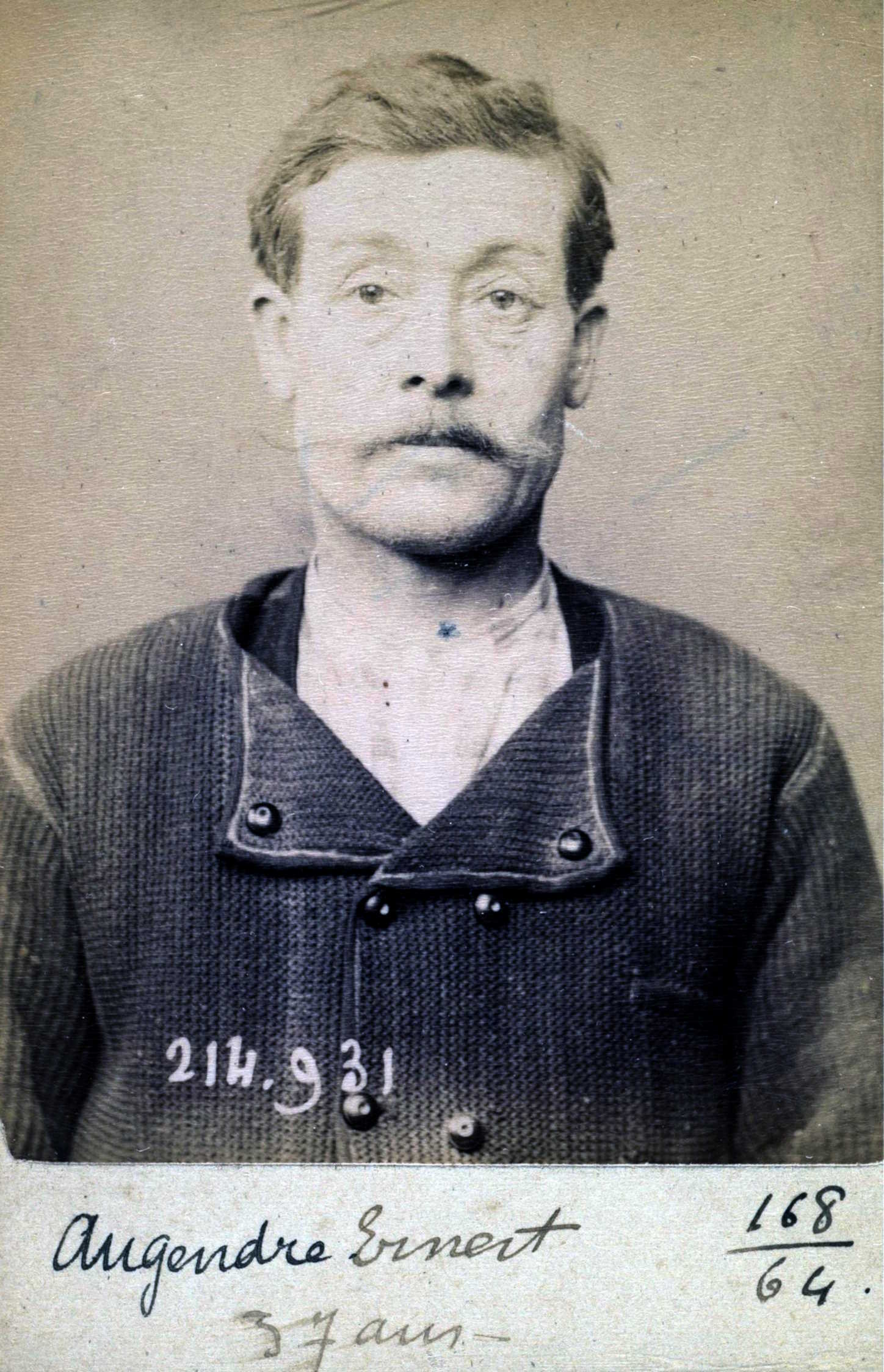 Foto policíaca d'Ernest Augendre (1 de març de 1894)
