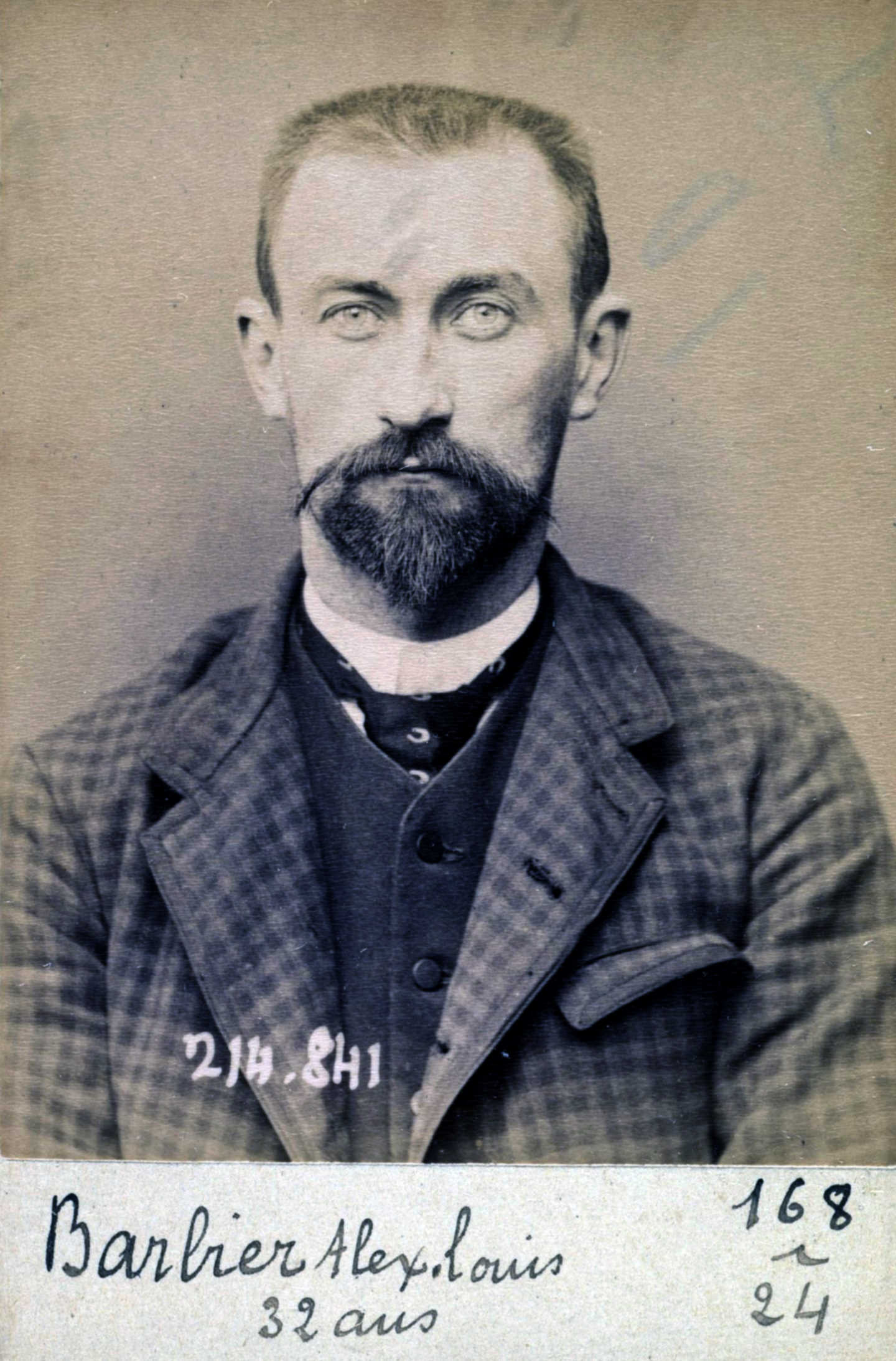 Foto policíaca de Louis Barbier (27 de febrer de 1894)