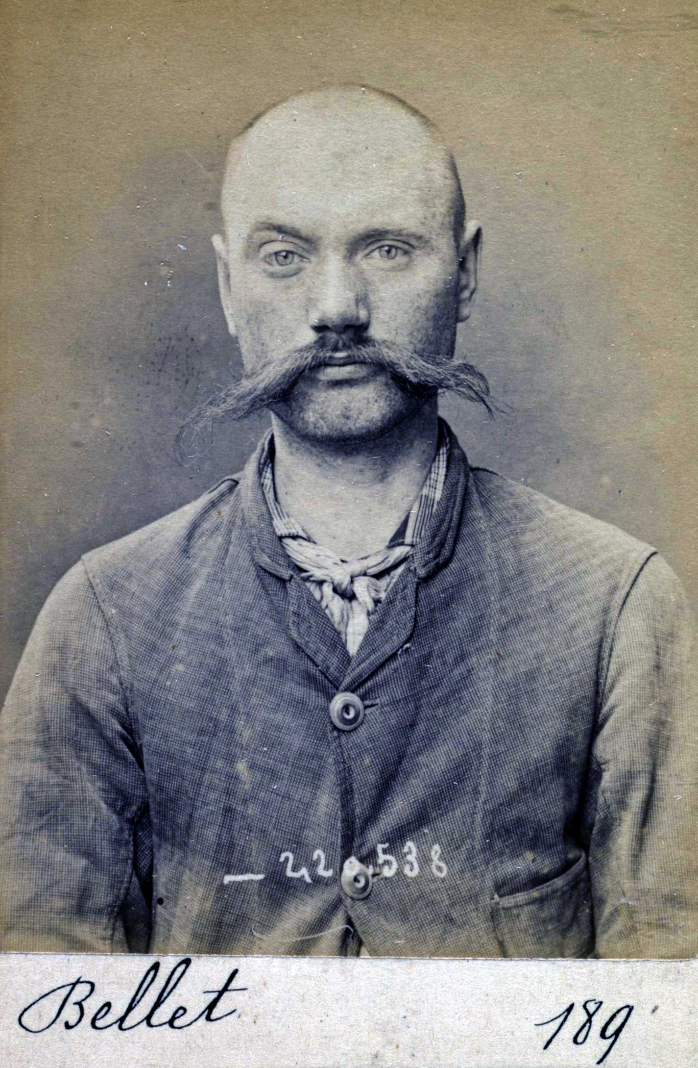 Foto policíaca d'Eléonor Bellet (3 de juliol de 1894)