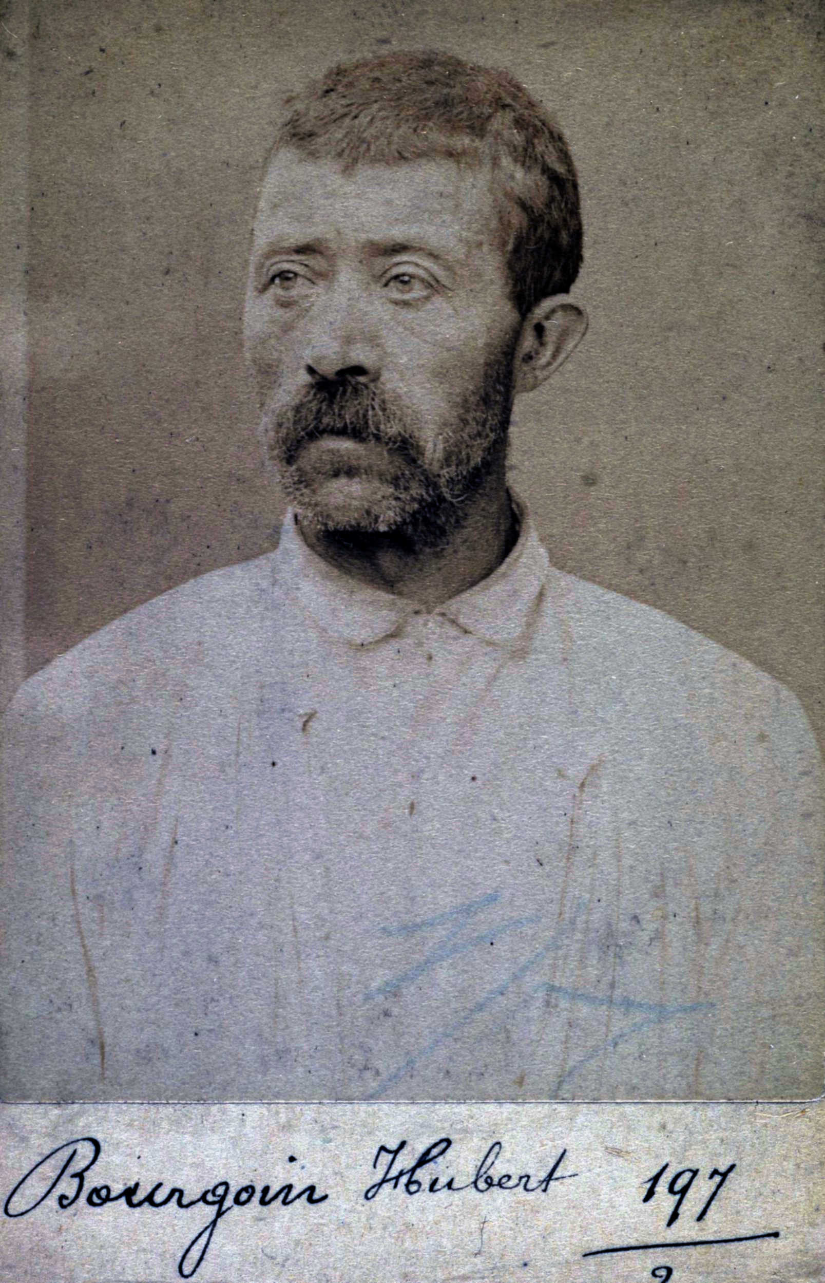 Foto policíaca d'Hubert Bourgouin (2 de juliol de 1894)