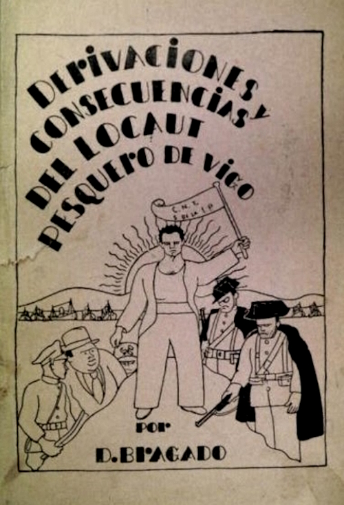 Coberta del llibre "Derivaciones y consecuencias del locaut pesquero de Vigo"