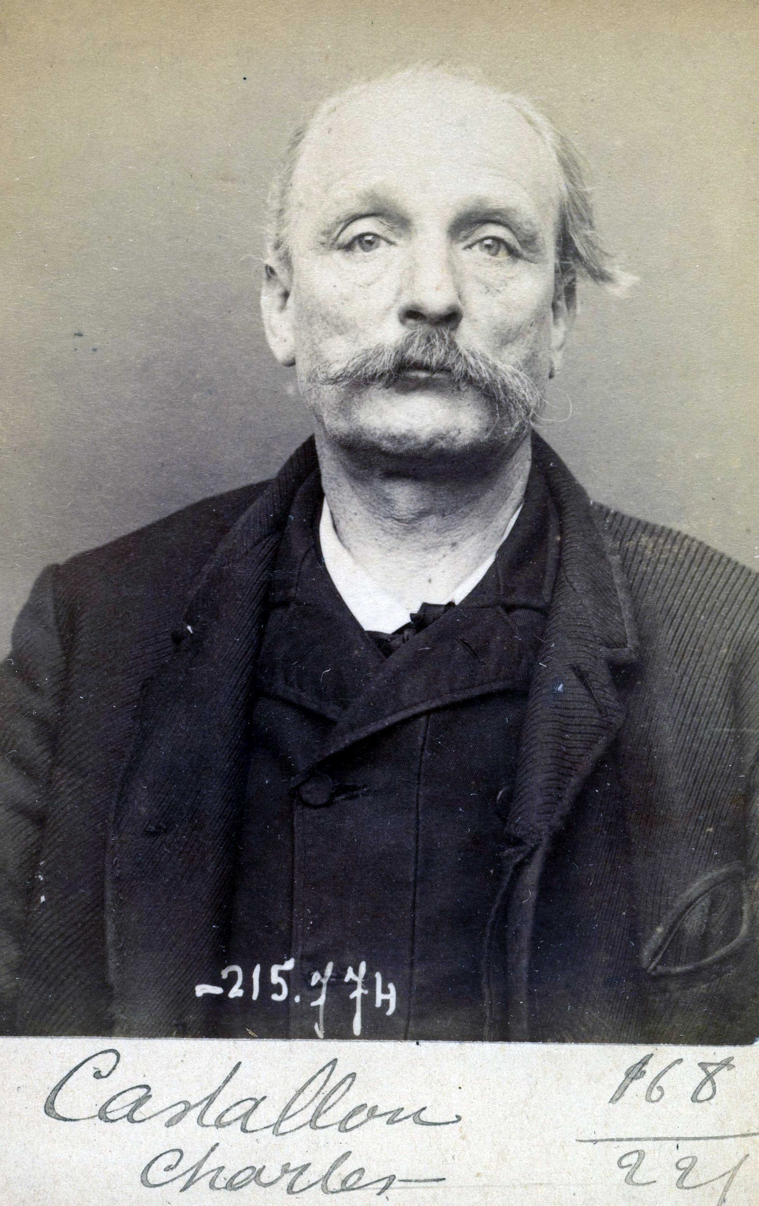 Foto policíaca de Charles Castallou (16 de març de 1894)