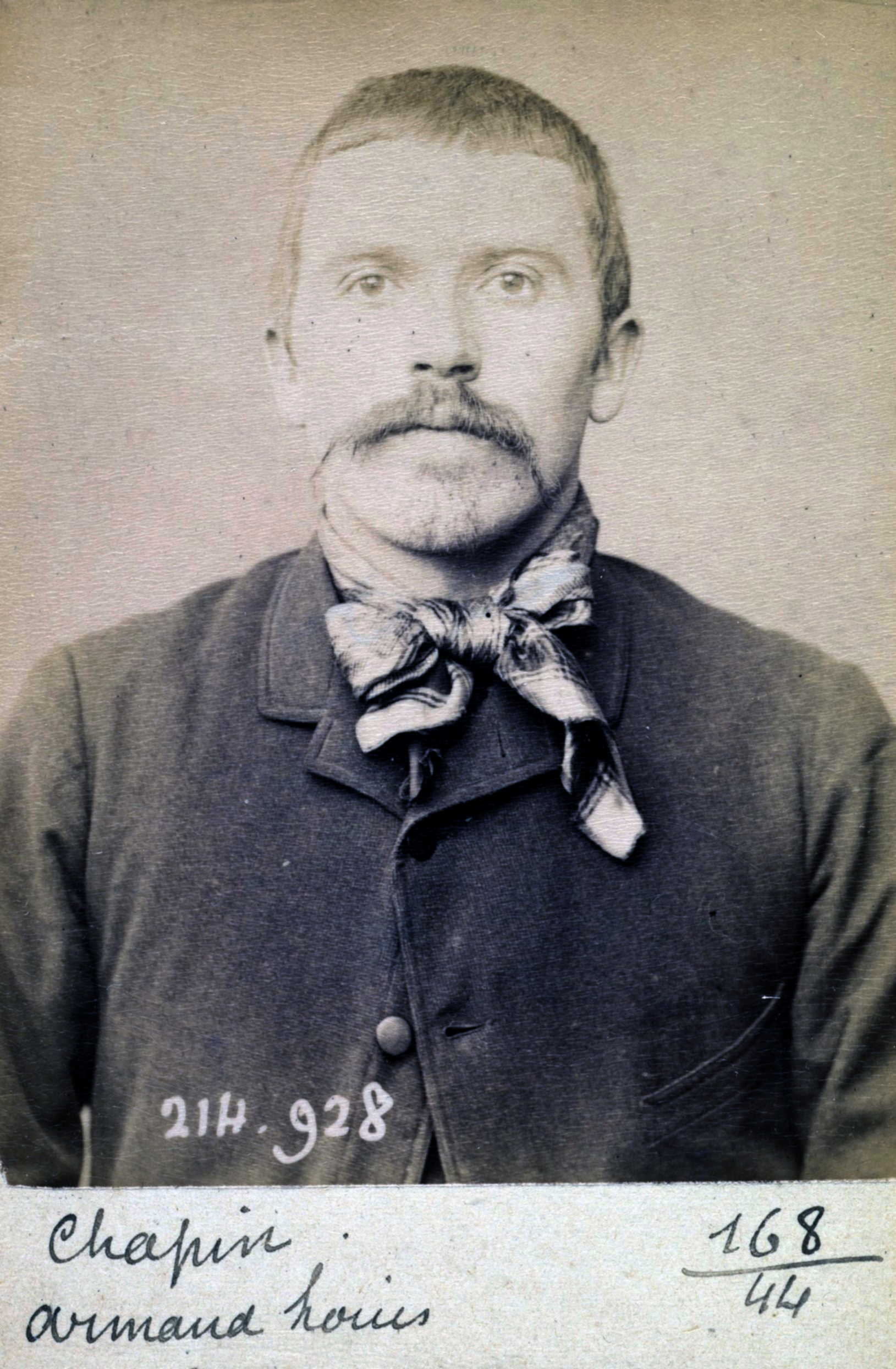 Foto policíaca d'Armand Chapin (1 de març de 1894)