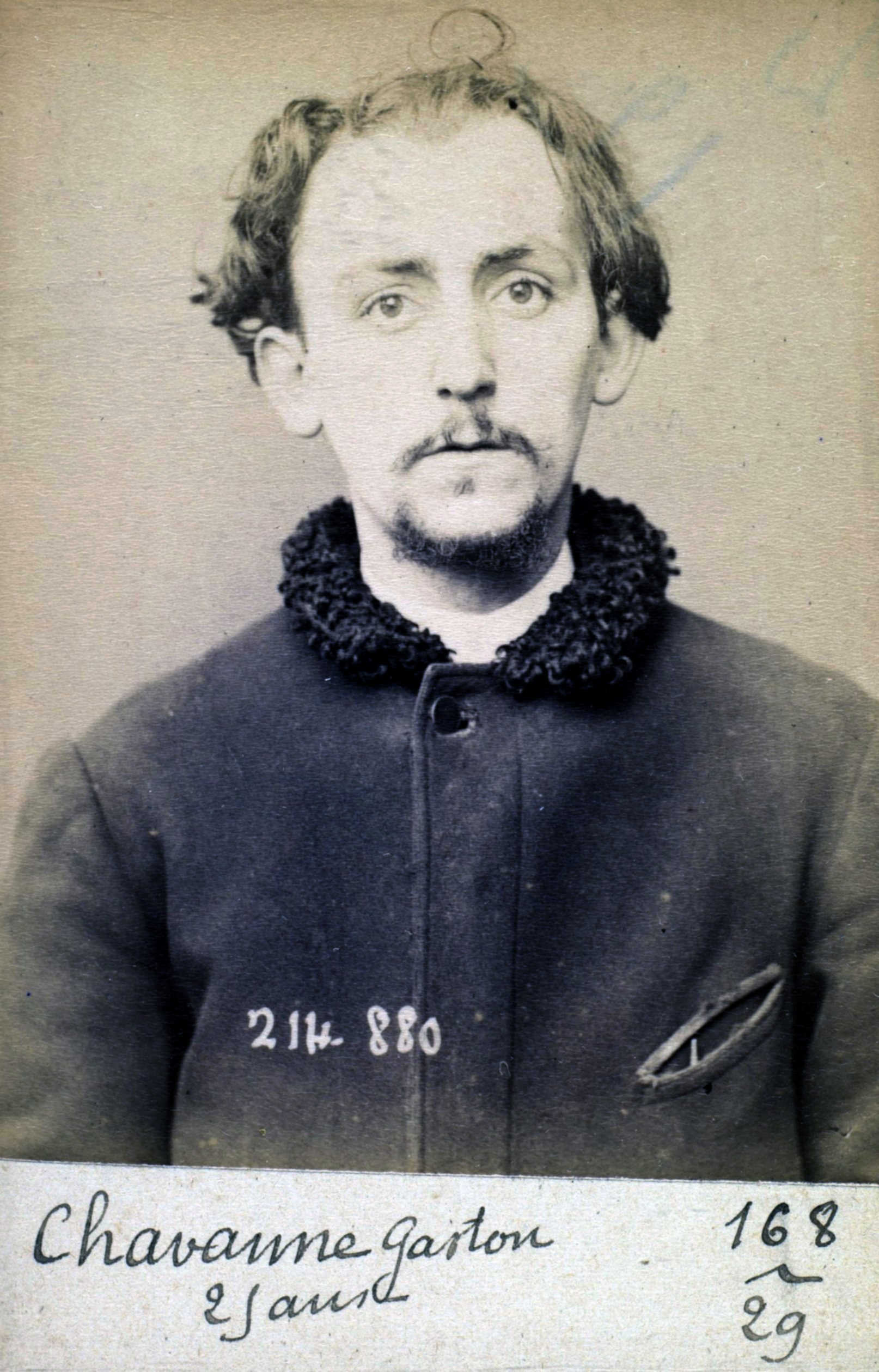Foto policíaca de Gaston Chavanne (28 de febrer de 1894)