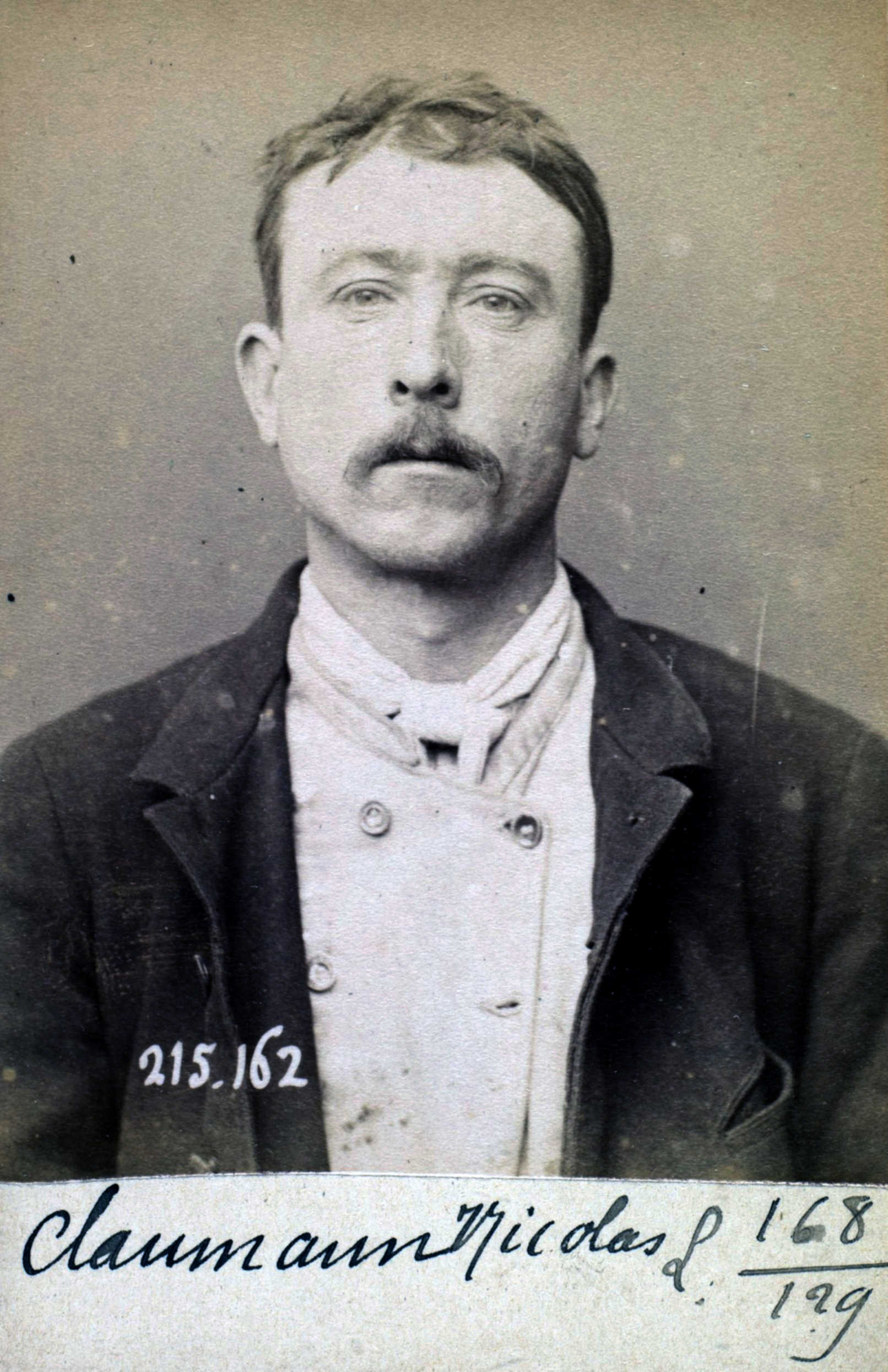 Foto policíaca de Nicolas Clauman (6 de març de 1894)