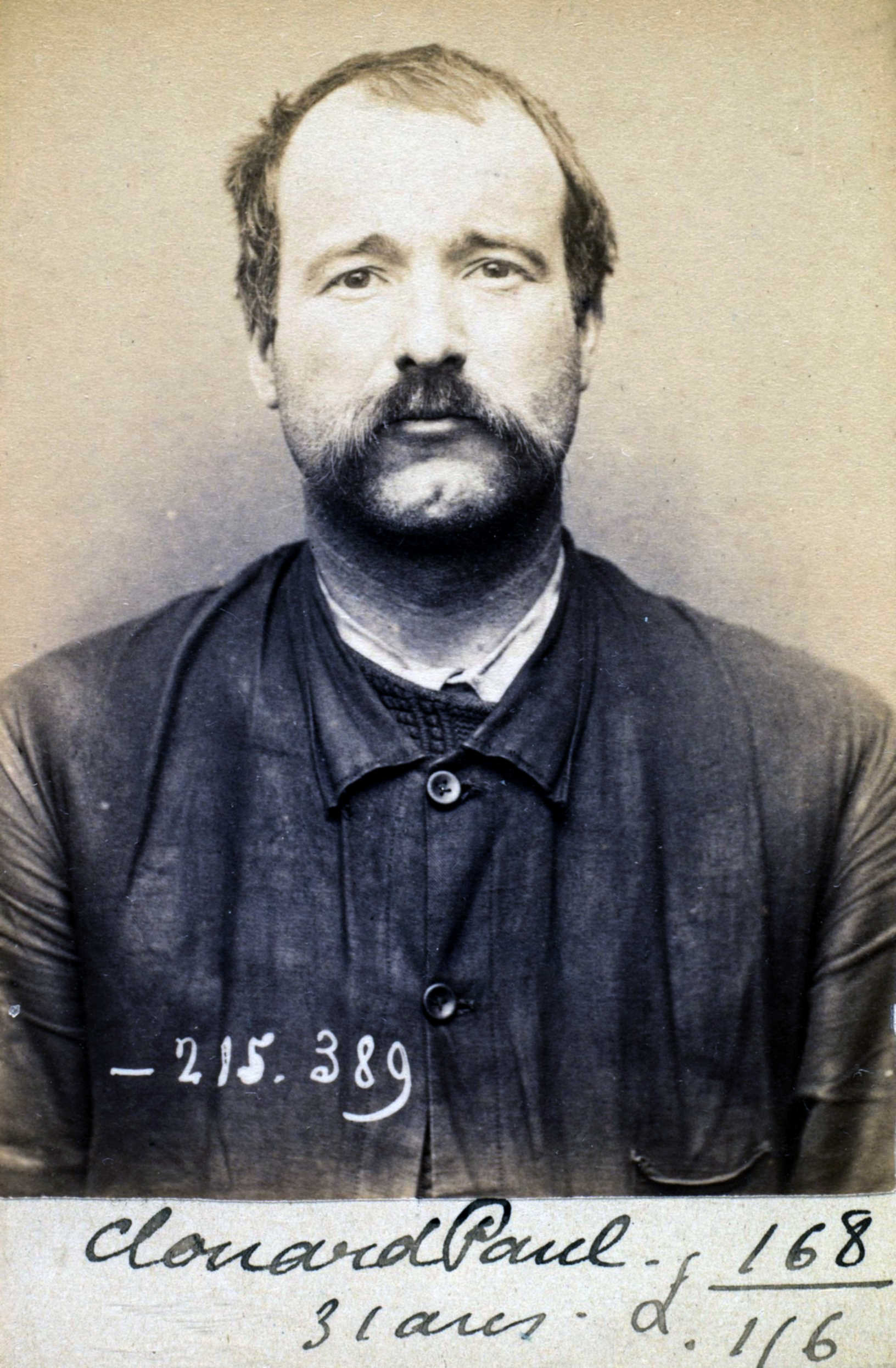 Foto policíaca de Paul Clouard (9 de març de 1894)