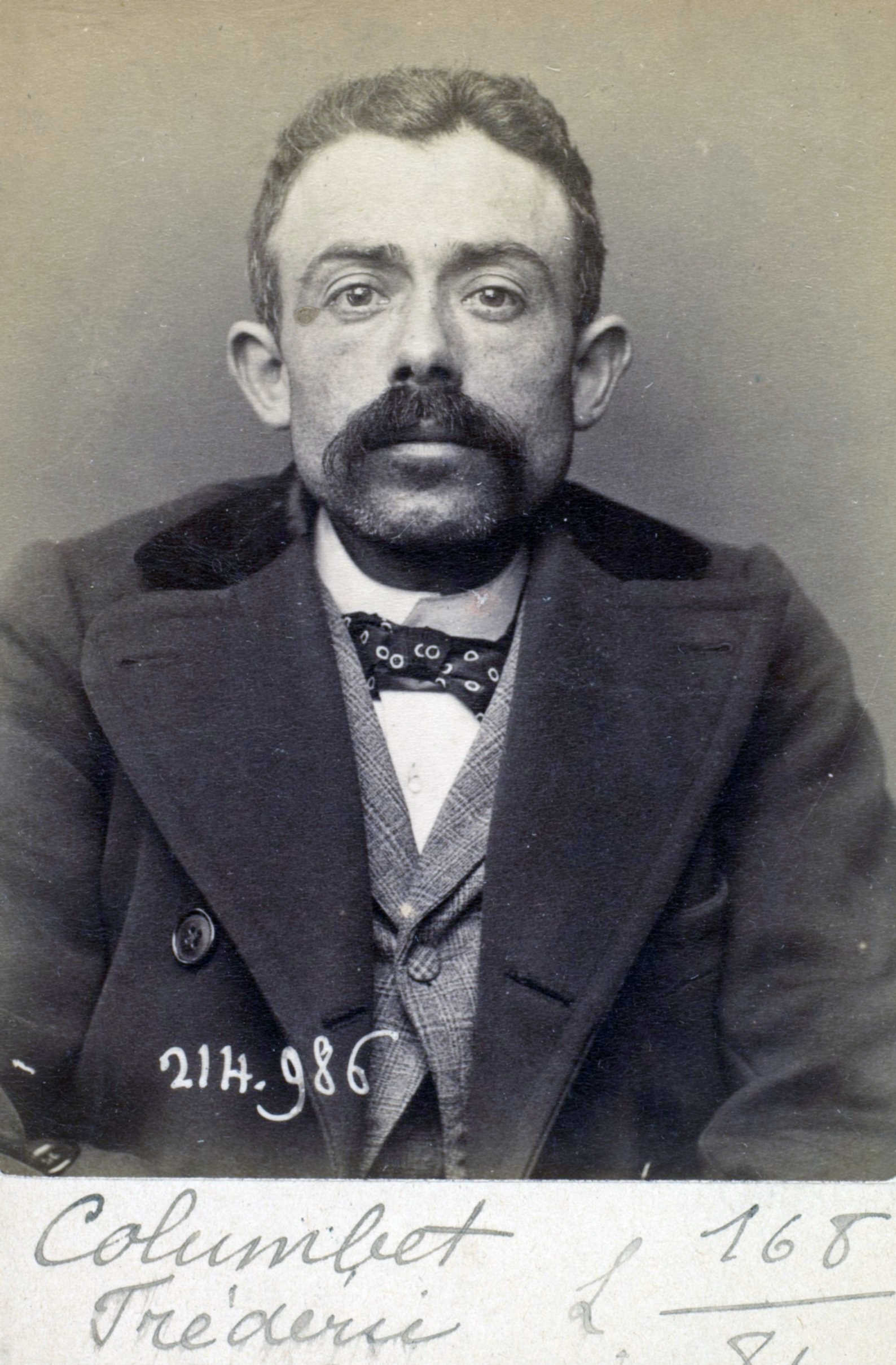 Foto policíaca de Frédéric Colombet (2 de març de 1894)