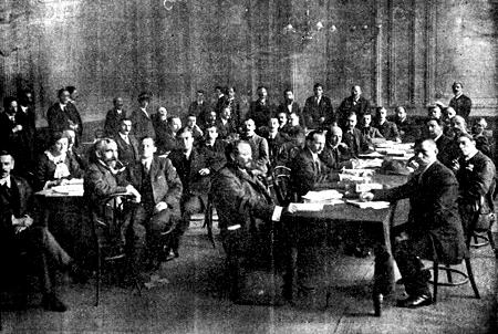 Una sessió del Congrés Internacional Sindicalista de Londres de 1913