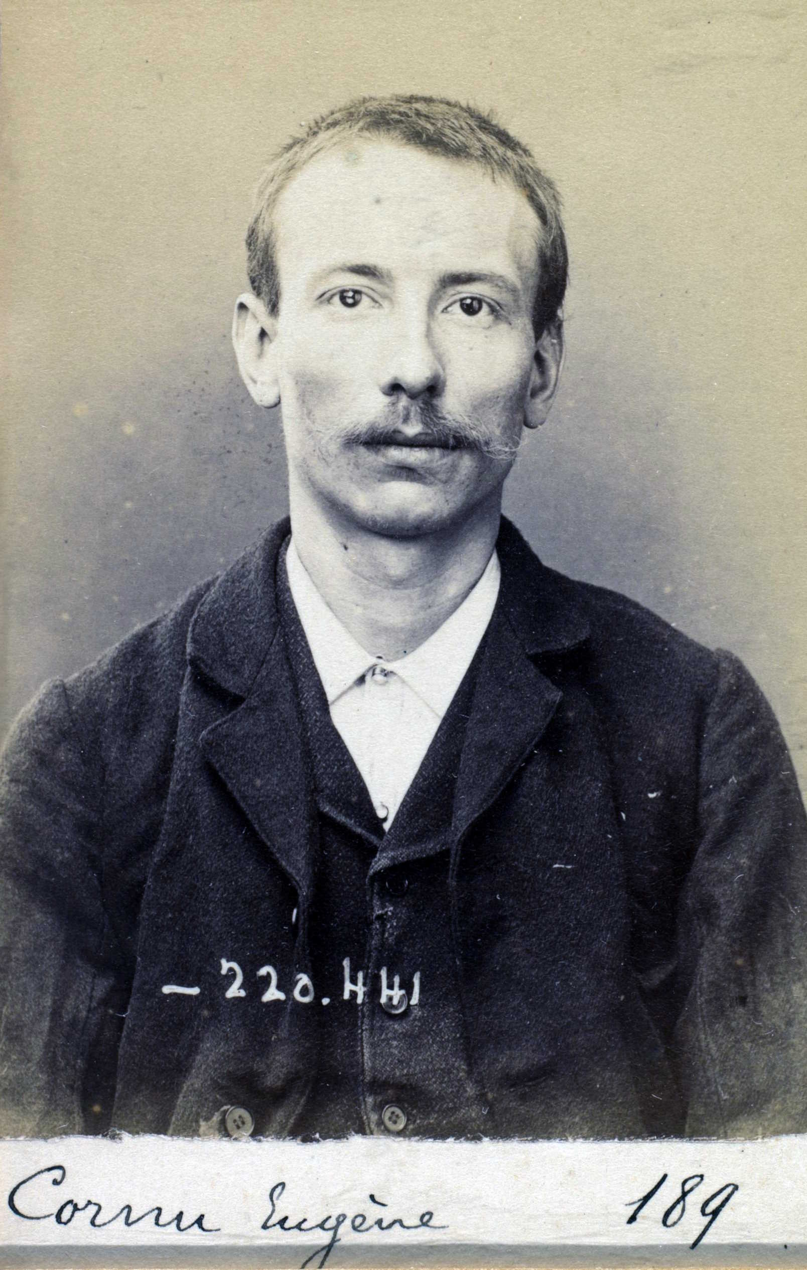Foto policíaca d'Eugène Cornu (2 de juliol de 1894)