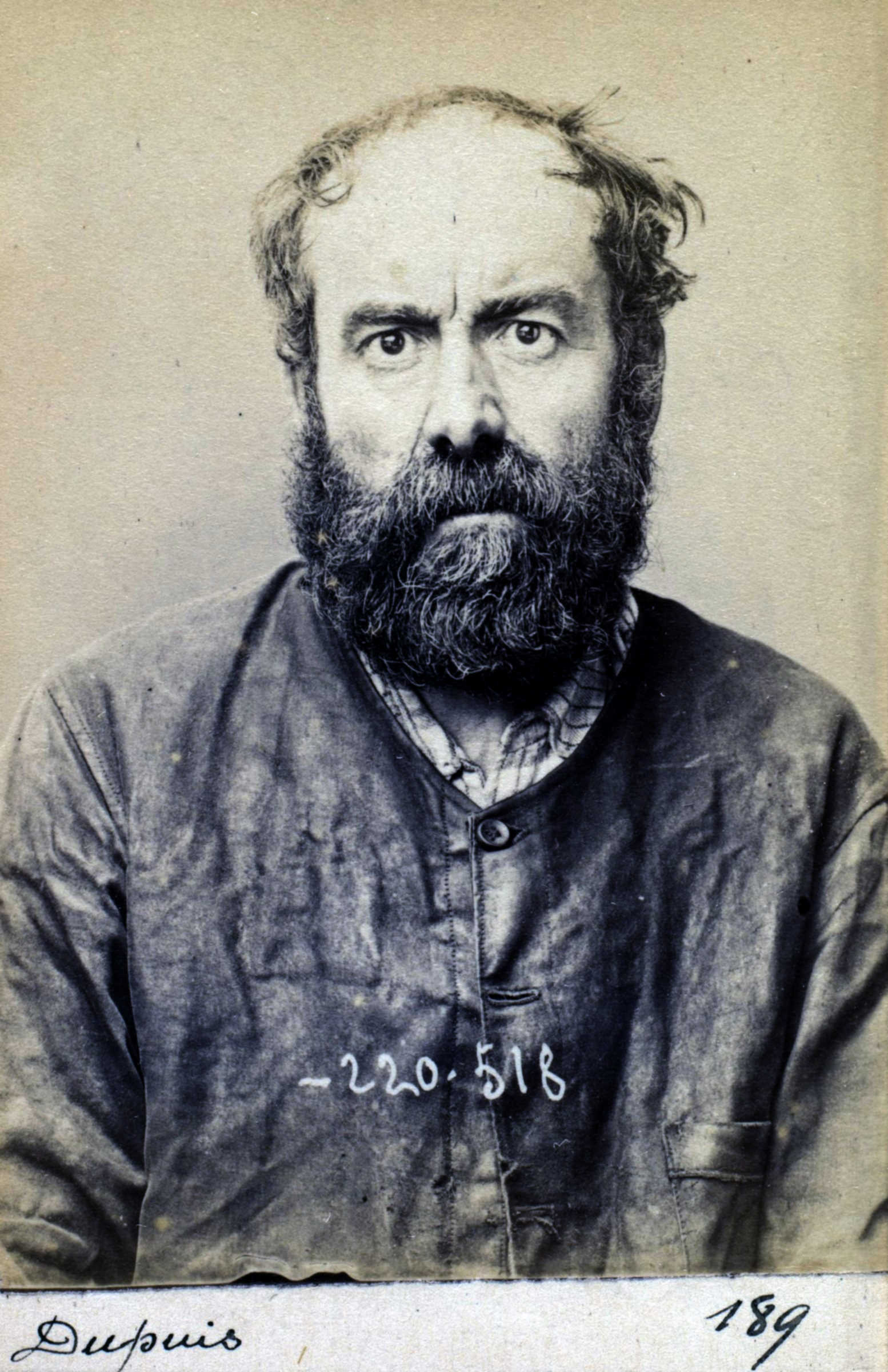 Foto policíaca d'Auguste Dupuis (3 de juliol de 1894)