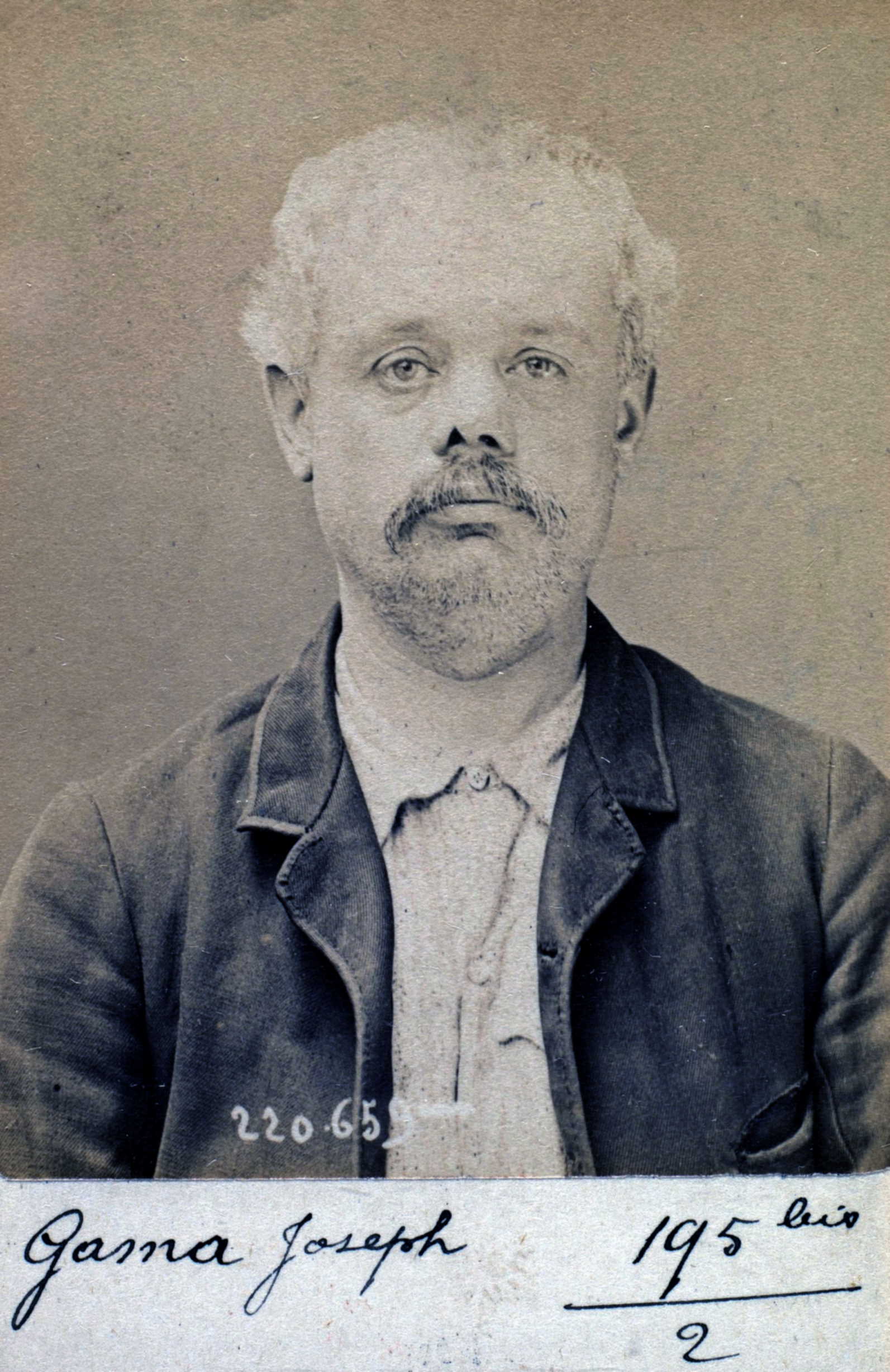 Foto policíaca de Joseph Gama (6 juliol de 1894)