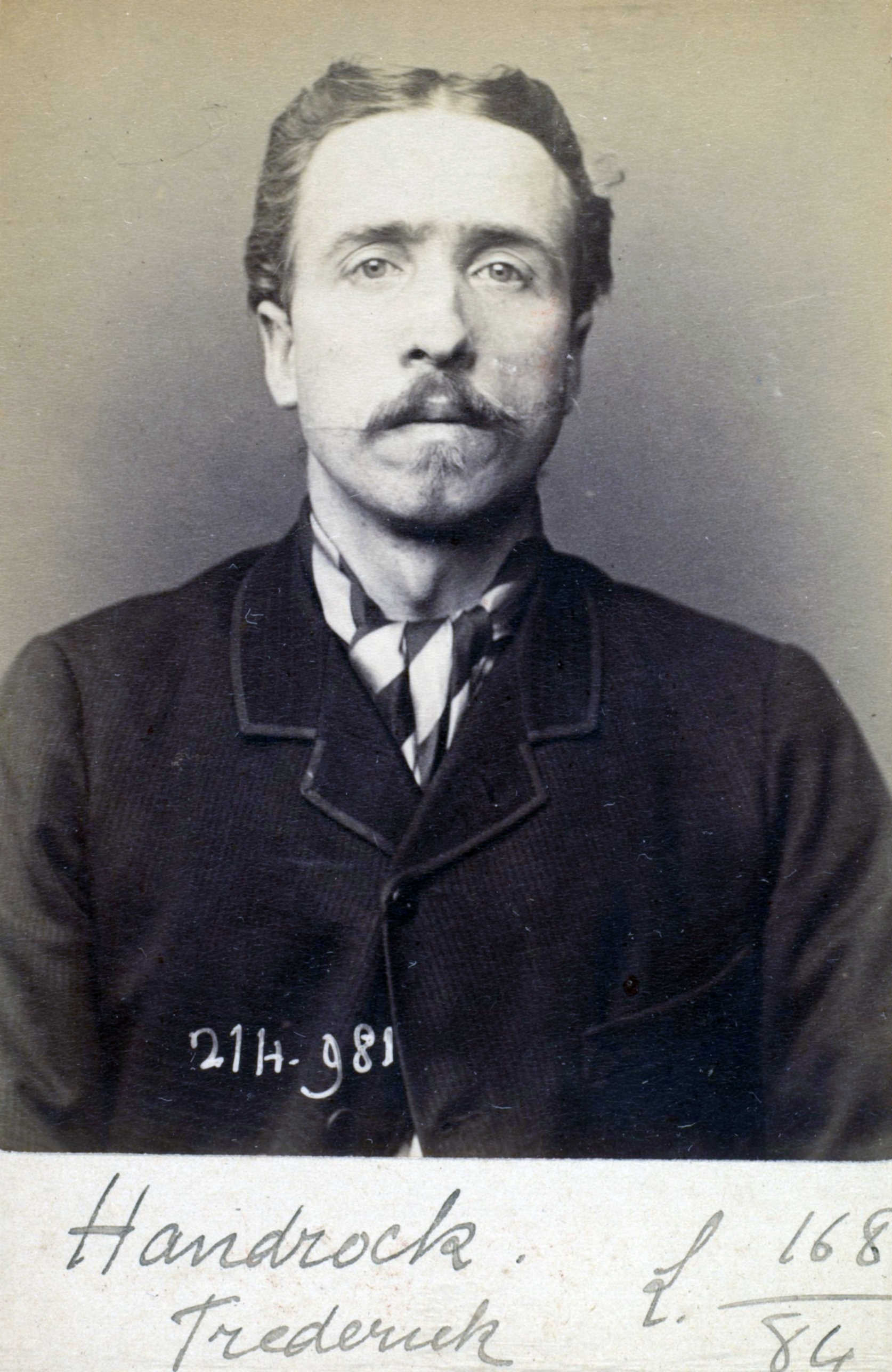 Foto policíaca de Friedrich Handrock (2 de març de 1894)