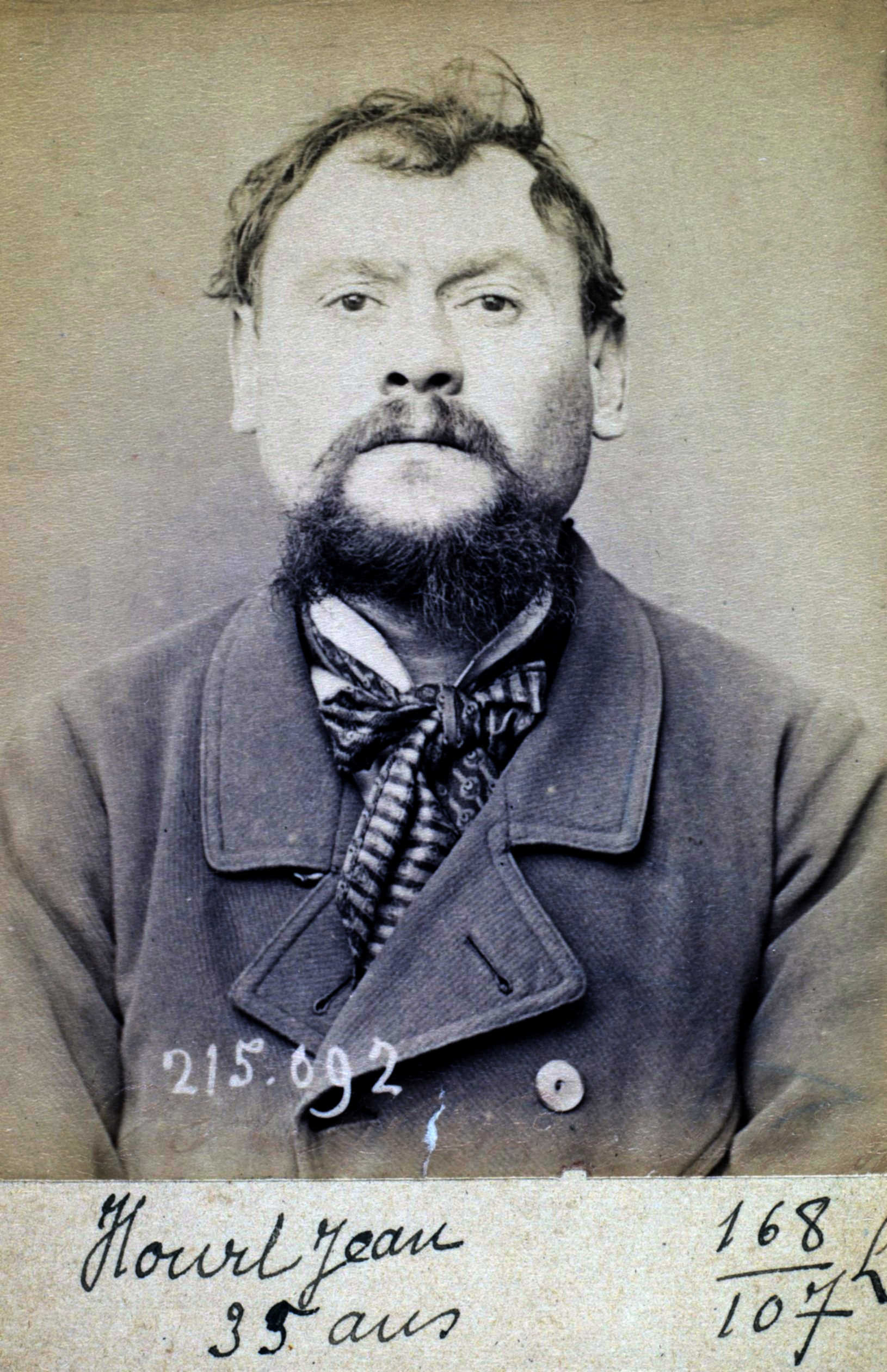 Foto policíaca de Jean-Mathias Hourt (4 de març de 1894)