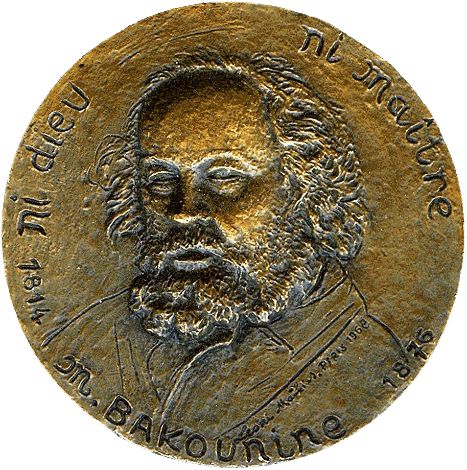 Medalla de Bakunin realitzada per Mattia Léoni (1968)