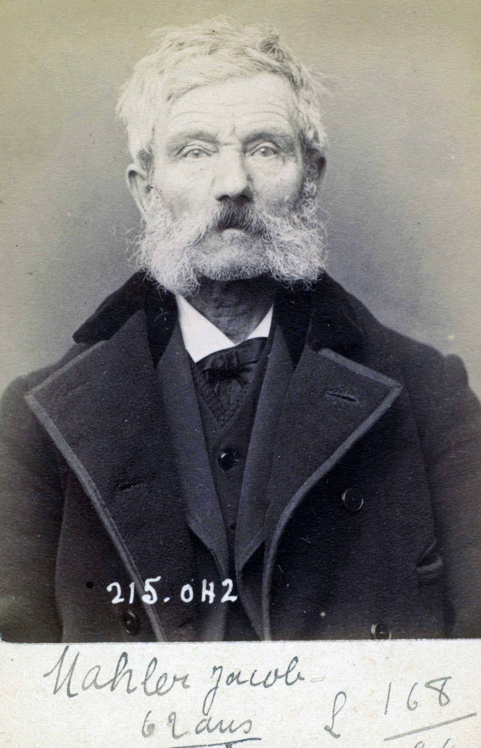 Foto policíaca de Jacob Mahler (3 de març de 1894)