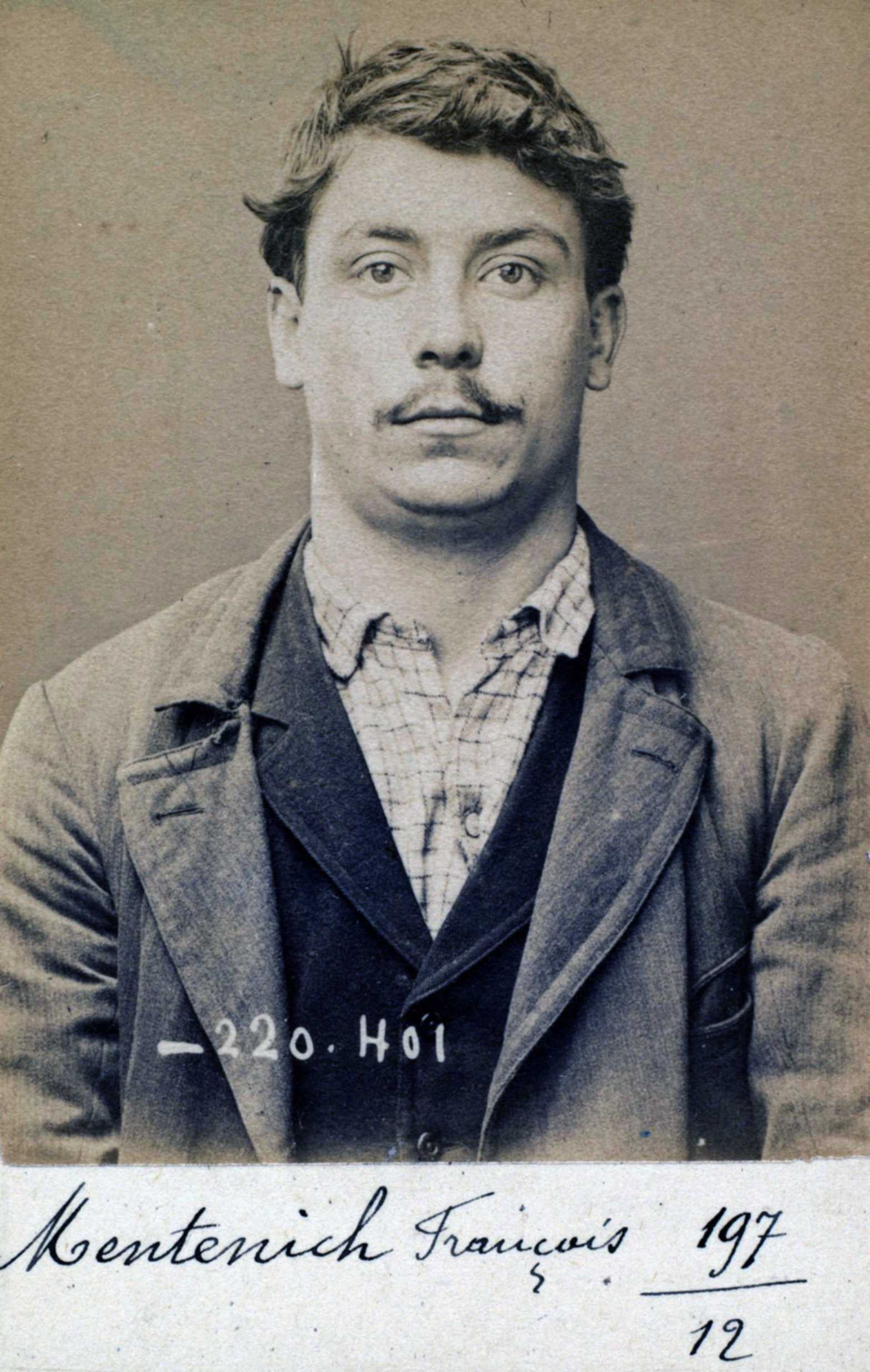 Foto policíaca de François Mentenich (2 de juliol de 1894)