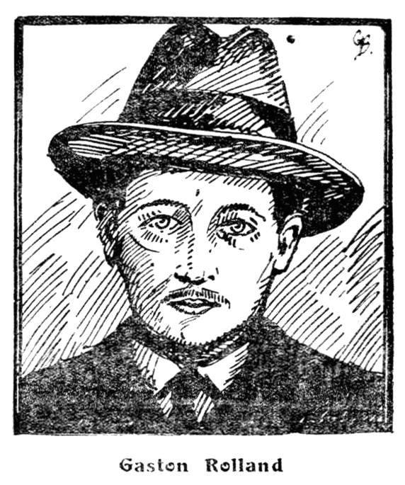 Gaston Rolland segons un dibuix aparegut en el fullet d'Han Ryner "Una conscience pendant la guerre. L'affaire Gaston Rolland"
