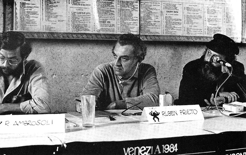 Rubén Prieto en l'«Incontro Internazionale Anarchico» de Venècia de 1984