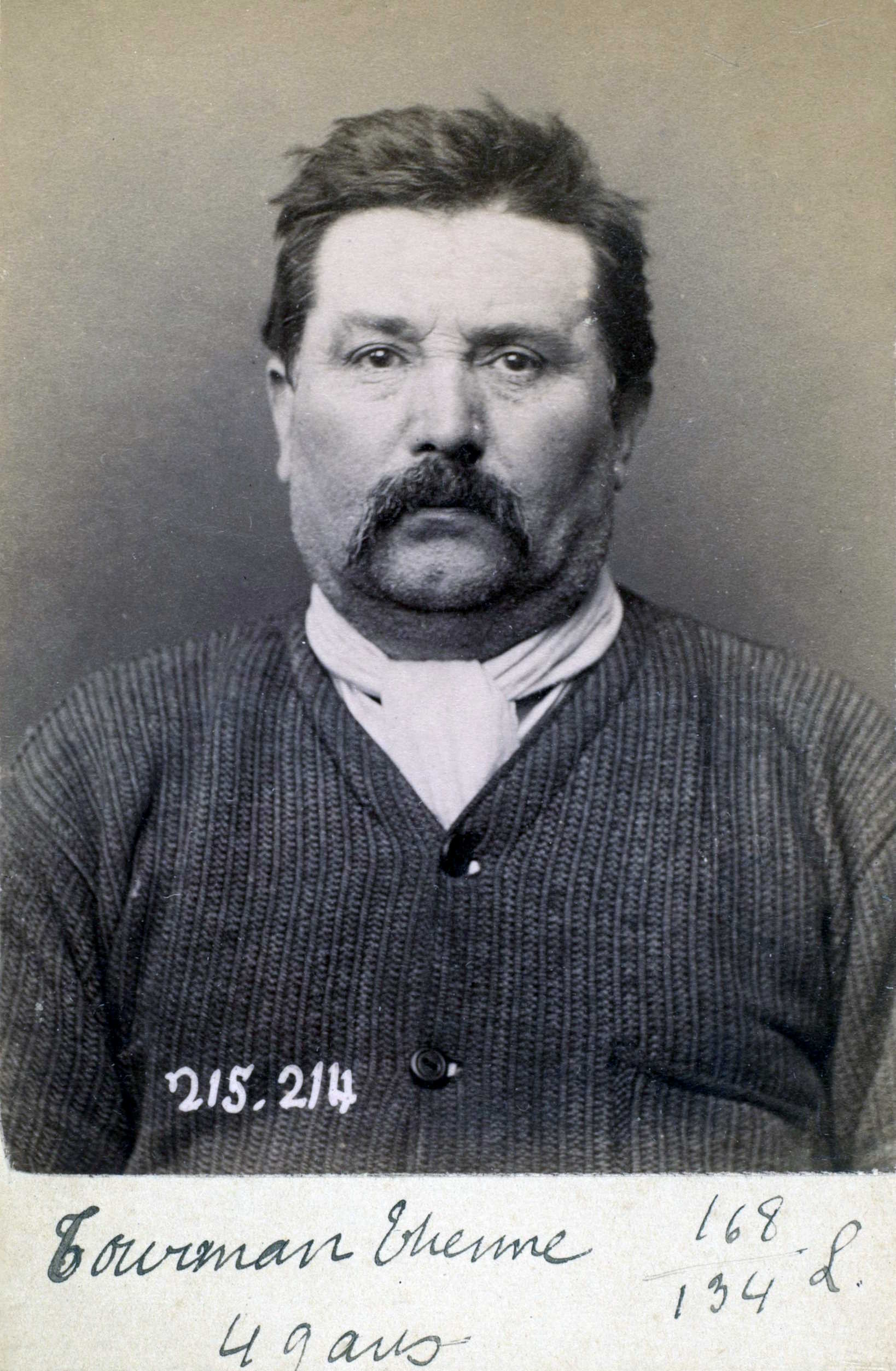 Foto policíaca de Pierre Tournam (6 de març de 1894)
