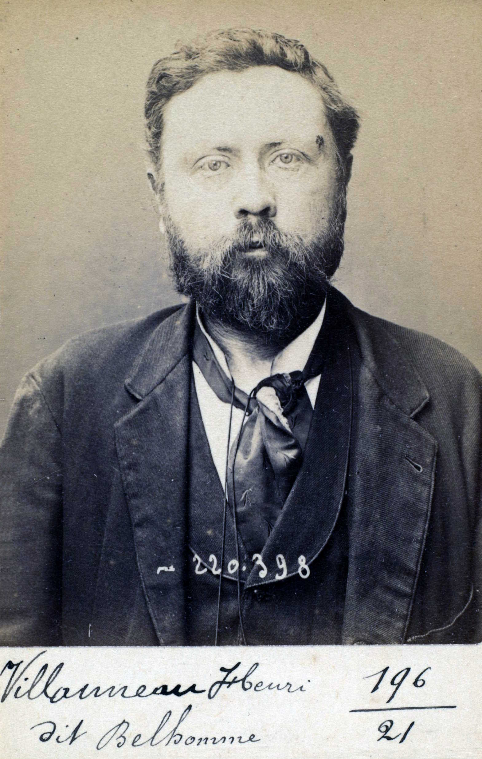 Foto policíaca d'Henri Villanneau (2 de juliol de 1894)