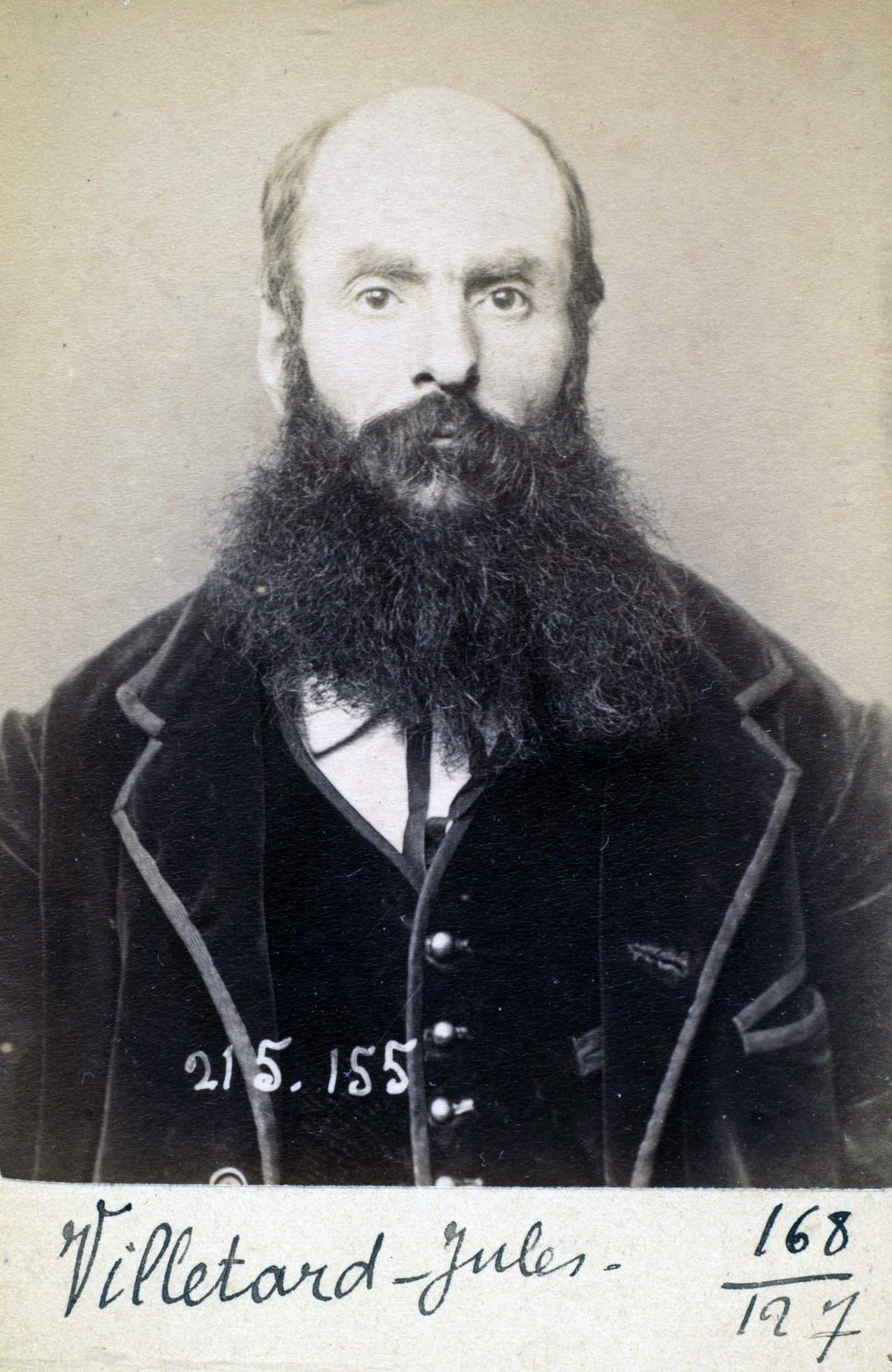 Foto policíaca de Jules Villetard (5 de març de 1894)